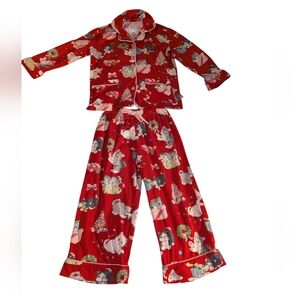 Nick & Nora y2k Red Holiday Christmas Kitten Cats Kids Pajama Set Size 4/5